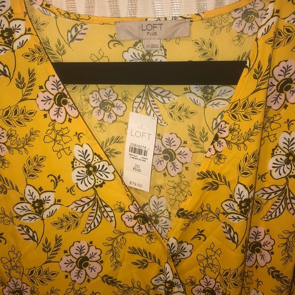 💞HP💞 Loft PLUS shift wrap dress melody garden - Picture 2 of 8